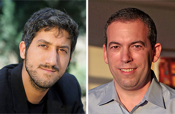 Taboola CEO Adam Singolda (left) and Outbrain CEO Yaron Galai. Photo: Orel Cohen