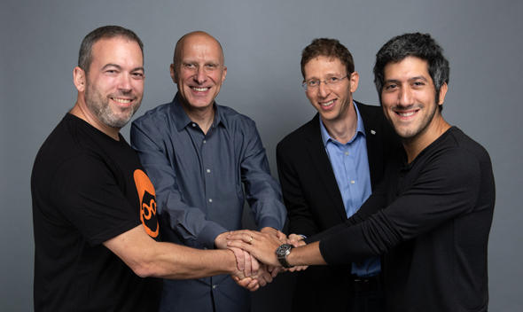 The co-founders of Outbrain and Taboola. Photo: Noam Galai