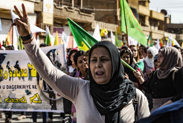 הפגנה של כורדים בטורקיה, צילום: איי אף פי