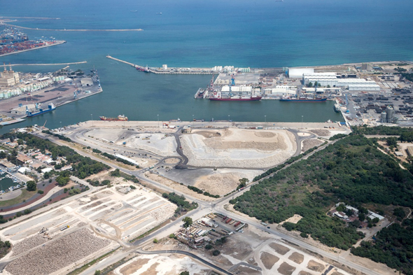 פרויקט נמל המפרץ בחיפה. מקור לדאגה גם לממשל האמריקאי, צילום: חברת שפיר