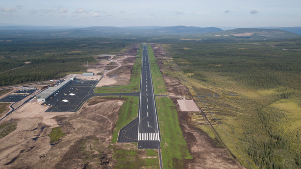 נמל תעופה בלי מגדל פיקוח שבדיה, צילום: Scandinavian Mountains Airport