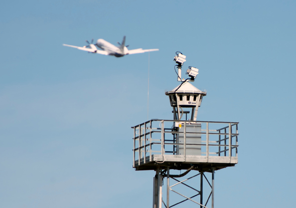 מצלמות על במה במקום מגדל פיקוח, צילום: Scandinavian Mountains Airport