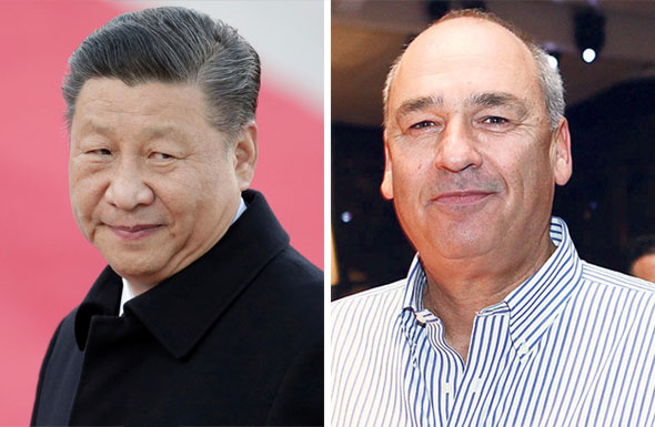 Chinese president Xi Jinping (left). Photo: Reuters. Viola co-founder Harel Beit-On. Photo: Orel Cohen