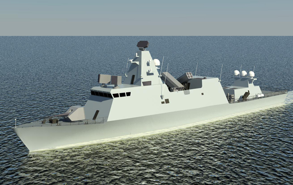 הדמיה של ספינת הטילים העתידית של חיל הים