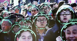 A facial recognition people tracking system. Photo: Reuters