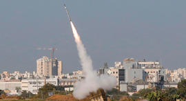 An Iron Dome interceptor in action. Photo: AFP