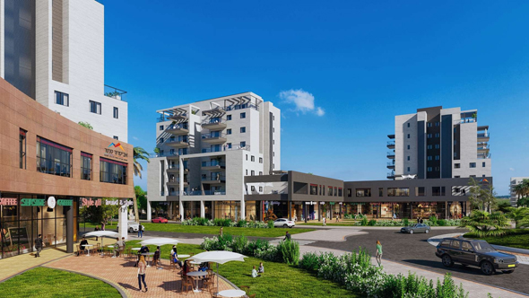 הדמיית הפרויקט בשכונת פארק הנחל בבאר שבע. כולל 194 דירות, מתוכן 118 במסגרת מחיר למשתכן