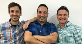 Loom Systems founders Ronny Lehmann (left), Gabby Menachem, and Dror Mann. Photo: Loom Systems