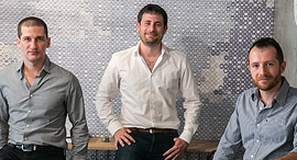 Indegy founders Ido Trivizki (left), Barak Perelman, and Mille Gandelsman. Photo: Yotam Ronen