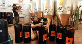 Beer Bazaar and Kaneh-B's beer in production. Photo: Gadi Kablo