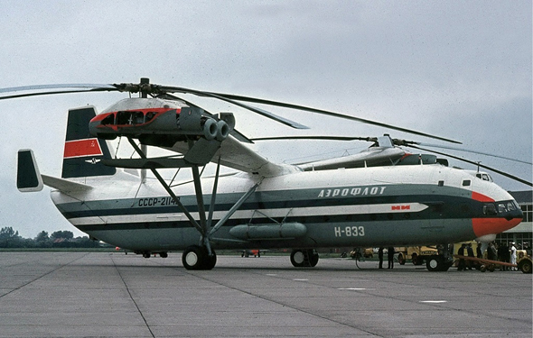 גוף של מטוס, ורוטורים עצומים. Mi12