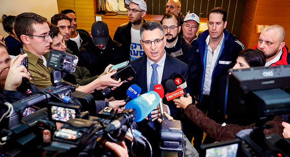 גדעון סער מסיבת עיתונאים פריימריס לרשות מפלגת הליכוד, צילום: איי אף פי