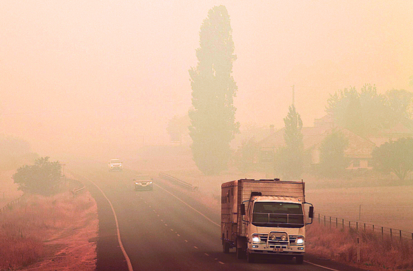 זיהום האוויר בעקבות השריפות באוסטרליה, צילום: איי אף פי