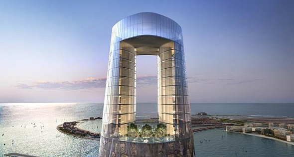 הדמיית מגדל סייל בדובאי The Ciel Tower המגדל הגבוה בעולם 2, הדמיה: The First Group 