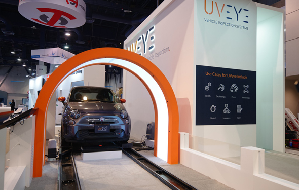 UVeye's vehicle inspection system on display at CES 2010. Photo: PR