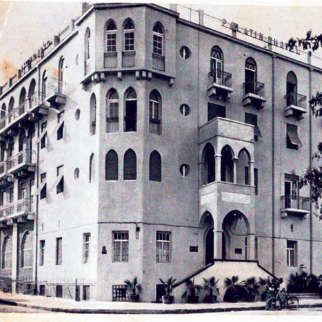 גלויה של מלון פלטין בשנות ה־20