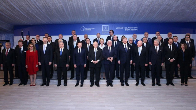 המנהיגים מהעולם אמש בבית הנשיא בירושלים, צילום: עמית שאבי