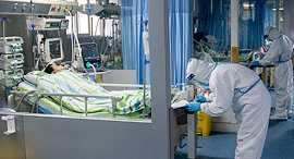 A coronavirus patient in China. Photo: AP