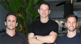 Co-founders Or Agassi (left), Jonathan Saragossi, and Tom Sella. Photo: Tova Photography