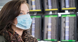 A woman wearing a face mask. Photo: Getty images