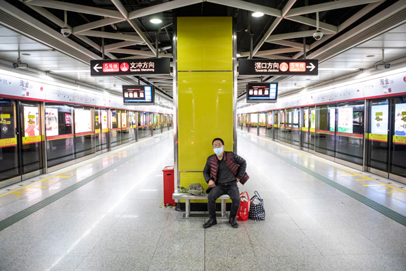 Empty train station in Guangdong. Photo: API