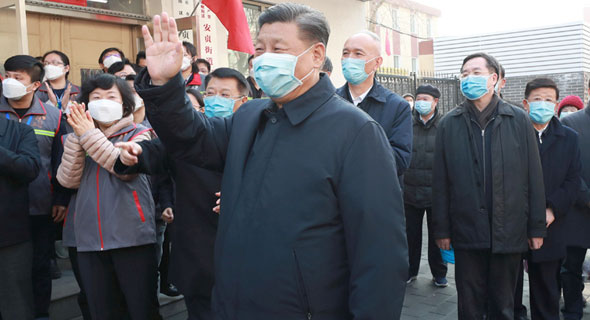 Chinese President Xi Jinping tours Beijing. Photo: Reuters