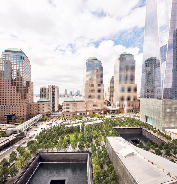 האנדרטה במרכז הסחר העולמי בניו יורק