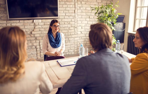 A job candidate being interviewed Photo: Shutterstock