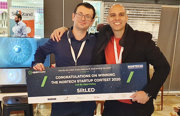 Winning the Nortech startup contest 2020. Credit: SlitLED 