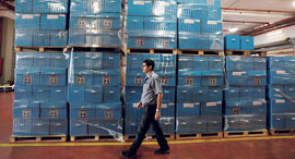 Ballot boxes prior to distribution on election day. Photo: Shaul Golan