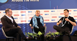 Nimrod Koslovski (left), Shmuel Chafets, and Lukasz Gadowski. Photo: Orel Cohen