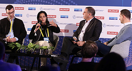 Daniel Kirchleitner (left), Irit Kahan Nimrod Kozlovski, Daniel Shinar. Photo: Orel Cohen 