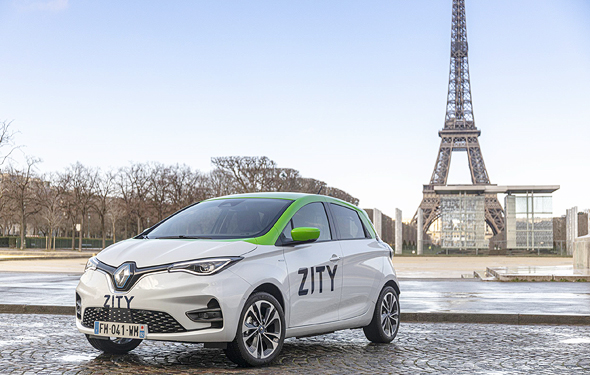 ZITY שירות שיתוף רכב חשמלי של רנו בפריז