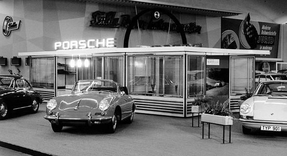 תערוכת רכב בפרנקפורט בשנות ה-60, צילום: פורשה