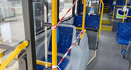 Israel: passengers are not allowed to seat near bus drivers. Photo: Lior Gutman