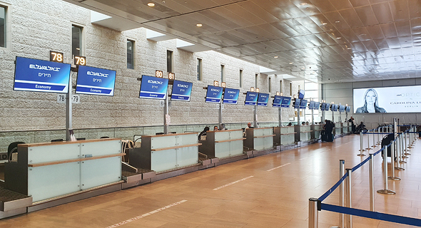 Israel's Ben Gurion airport, empty. Photo: Tomer Hadar