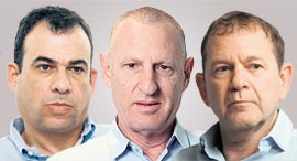 מימין: מנכ"ל ישראייר אורי סירקיס, מנכ"ל ישרוטל ליאור רביב ומנכ"ל איסתא רונן קרסו, צילומים: עמית שעל, אביגיל עוזי, תומי הרפז