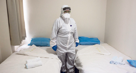 Corona patients isolation room in Sheba Medical Center in Israel. Photo: AP