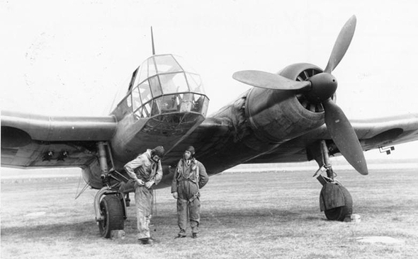 צוות BV141 לקראת טיסת ניסוי