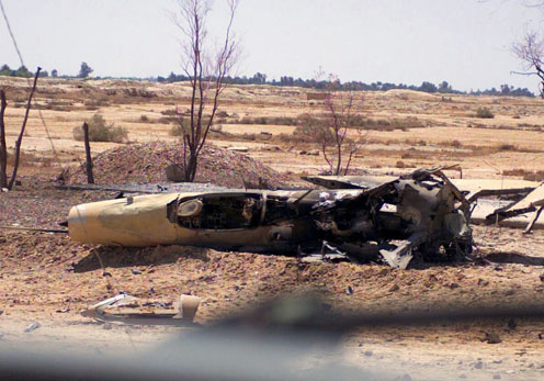 מיג 21 שהופל במהלך מלחמת המפרץ, צילום: NARA