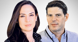 Yifat Oron (left), and Dov Yarkoni. Photo: Almog Sognaker, Orel Cohen