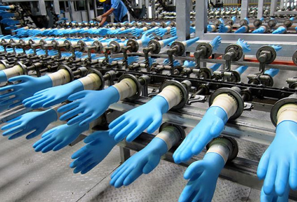 Medical gloves factory in Malaysia. Photo: Reuters