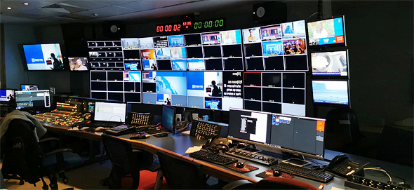 חדר השידורים הריק של חדשות 13 היום, צילום: יח"צ