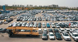 Second hand cars in a lot. Photo: Orel Cohen