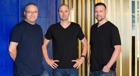 Rapyd co-founders Arkady Karpman (right), Arik Shtilman, and Omer Priel (left). Photo: Courtesy