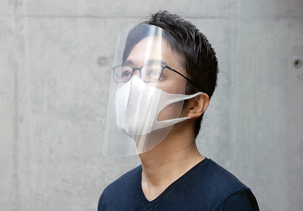 מגן הפנים שתכנן יושיוקה. להורדה חינם מהאתר שלו, צילום: Tokujin Yoshioka