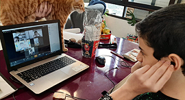 A child using Zoom to study remotely. Photo: Courtesy
