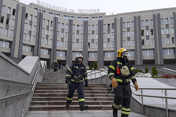 שריפה בבי"ח ברוסיה, צילום: אם סי טי