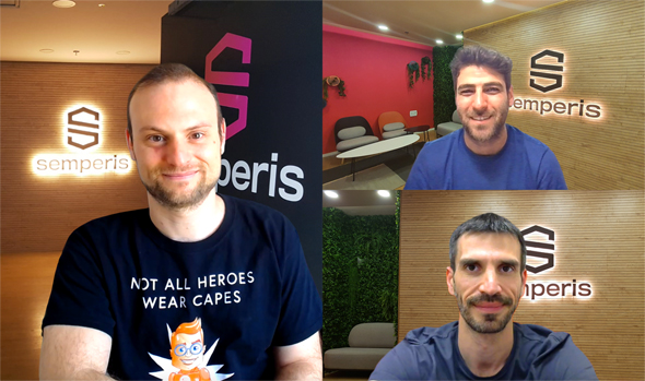 Semperis co-founders Matan Liberman (top right) Guy Teverovsky (bottom) and Michael Brezman. Photo: Semperis