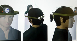 MOD's mask with an electric steam blower. Photo: MOD